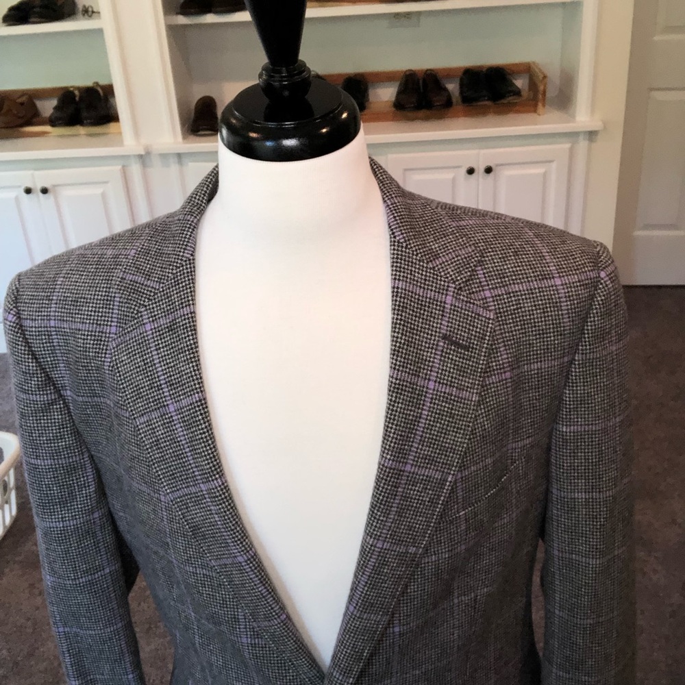 Etro pow check cashmere grey sportscoat
